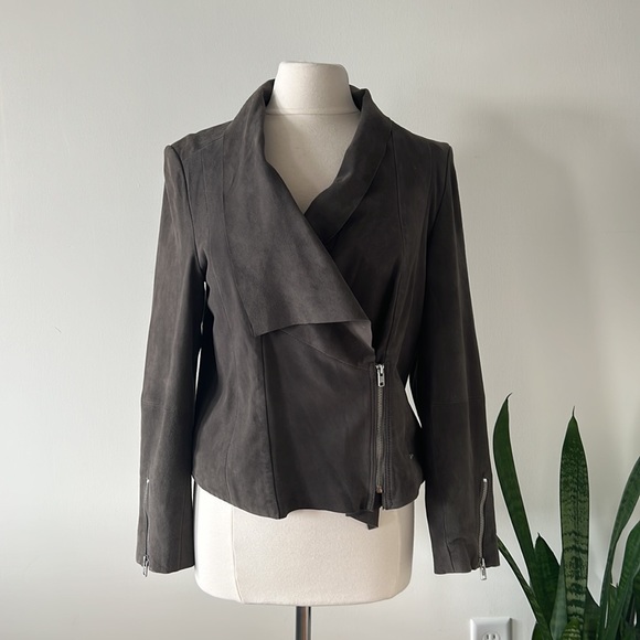 Superdry Jackets & Blazers - Superdry Grey Suede Cascade Jacket Size XL NWT